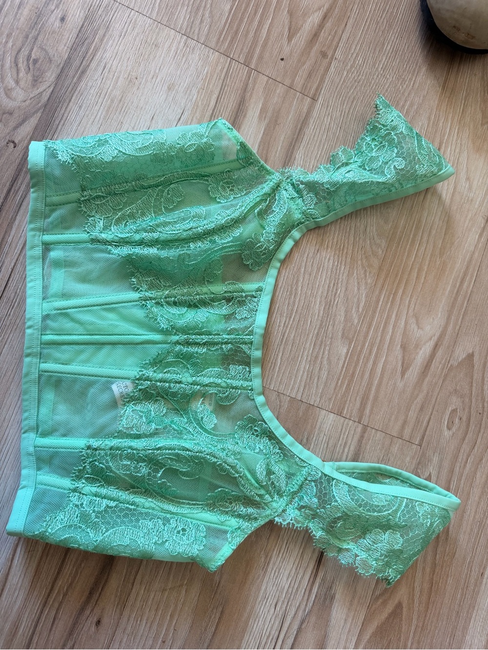 Victoria's Secret Mint Green Lace Longline Bralette